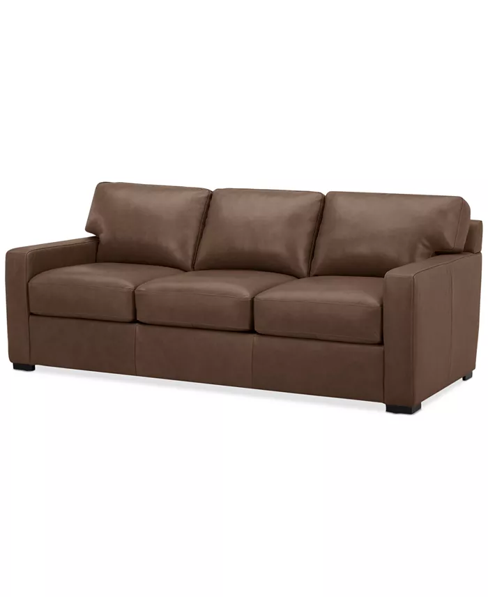 Alfani Furniture Radley 86" Leather Sofa Created For Macy's Furniture