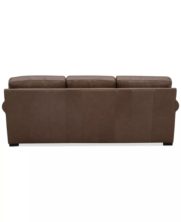 Alfani Furniture Radley Roll Arm 86" Leather Sofa Exclusively At Macy's Furniture