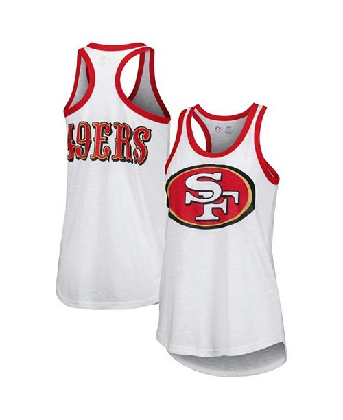 alfani G-III 4Her by Carl Banks Women's White San Francisco 49ers Tater Tank Top Sports Fan Shop
