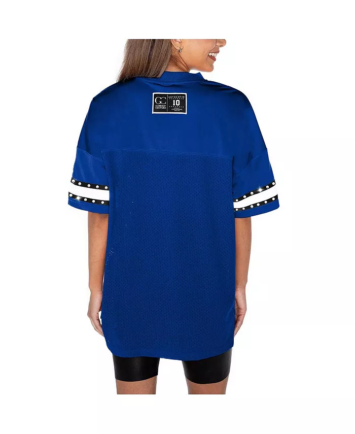Alfani Gameday Couture Women's Royal Kentucky Wildcats Until Kickoff Rhinestone Fashion T-Shirt Sports Fan Shop