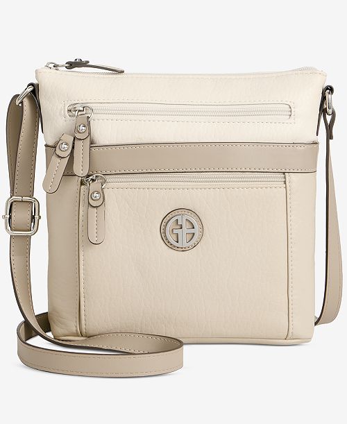 alfani Giani Bernini Colorblock Pebble Crossbody Exclusively at Macy's Handbags Purses & Accessories