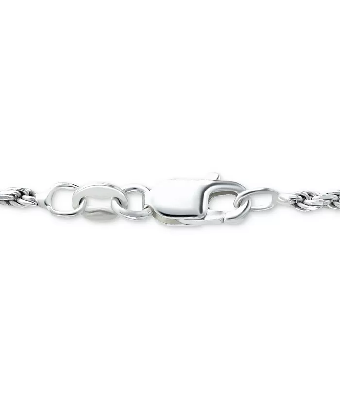 Giani Bernini Sterling Silver Necklace 18" Diamond Cut Rope Chain Jewelry & Watches