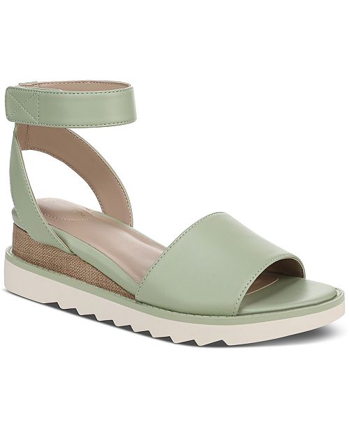 alfani Giani Bernini Women's Constancia Ankle Strap Wedge Sandals Created for Macy's Women's Fashion Shoes & Accessories
