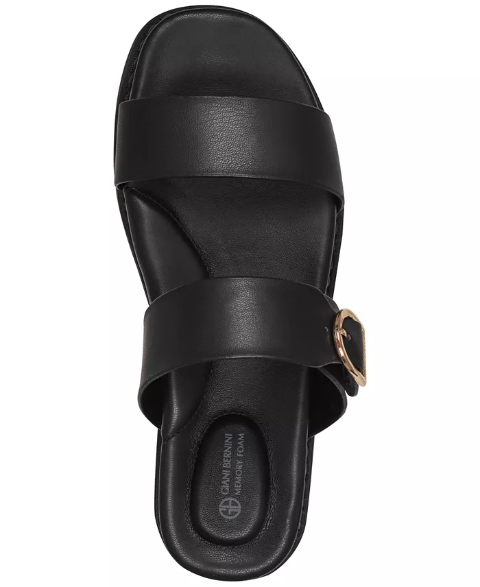 Alfani Giani Bernini Women's Gianaa Double Strap Footbed Sandals Created For Macy's Women's Fashion Shoes & Accessories