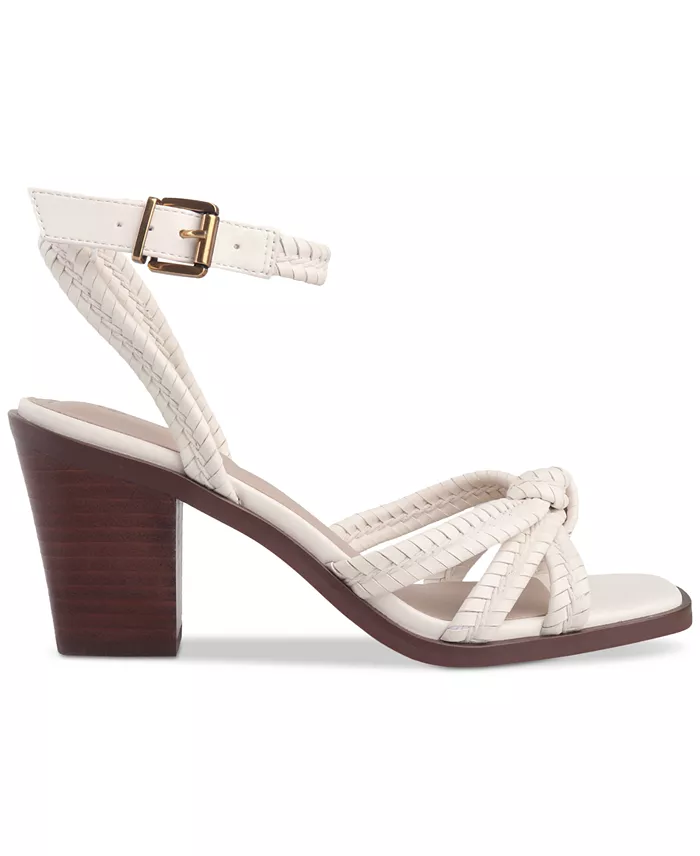 Alfani Giani Bernini Women's Renaee Block Heel Woven Strappy Dress Sandals Created For Macy's Women's Fashion Shoes & Accessories