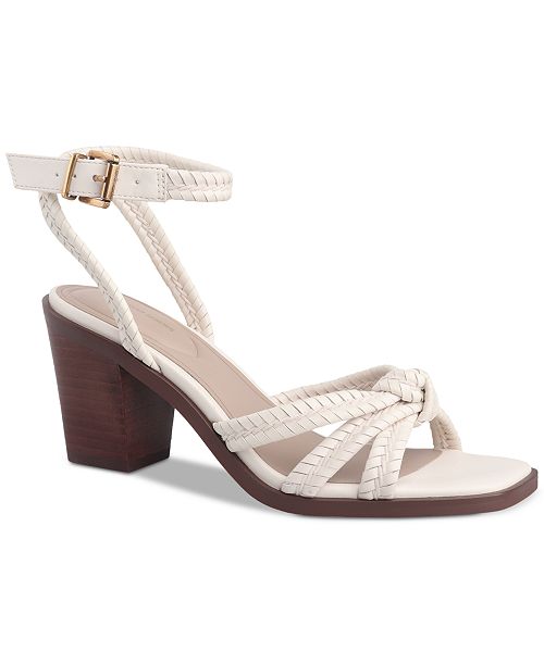 alfani Giani Bernini Women's Renaee Block Heel Woven Strappy Dress Sandals Created for Macy's Women's Fashion Shoes & Accessories