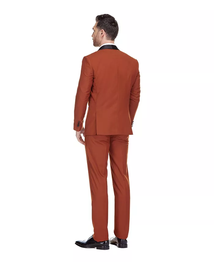 Alfani Gino Vitale Men's Braveman 3-Piece Slim Fit Shawl Lapel Tuxedo Men's Fashion & Accessories