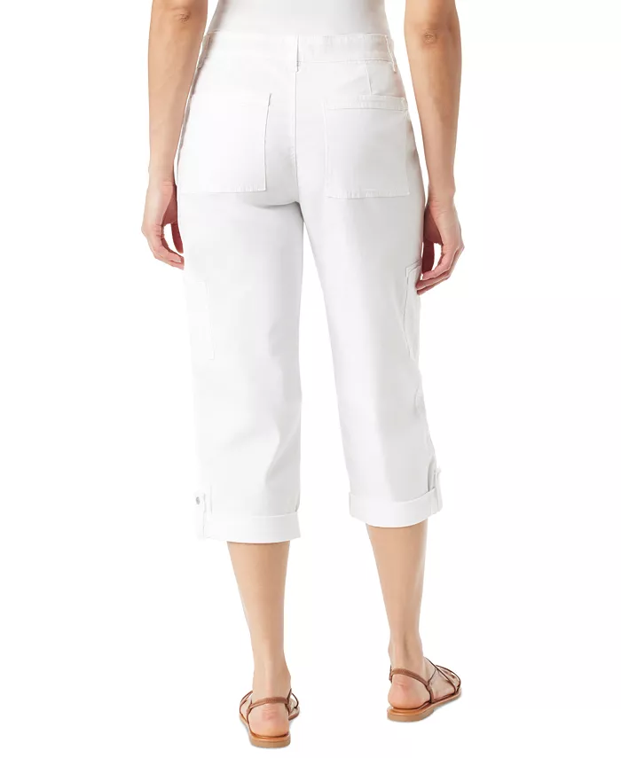 Alfani Gloria Vanderbilt Women's Adjustable-Hem Cargo Capri Pants Women's Fashion Shoes & Accessories