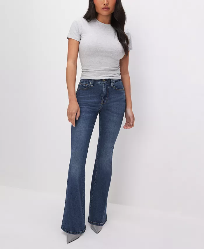 Alfani Good American Petite Good Mid-Rise Flare-Leg Jeans Women's Fashion Shoes & Accessories