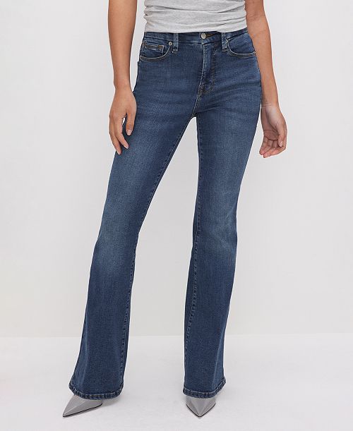 alfani Good American Petite Good Mid-Rise Flare-Leg Jeans Women's Fashion Shoes & Accessories