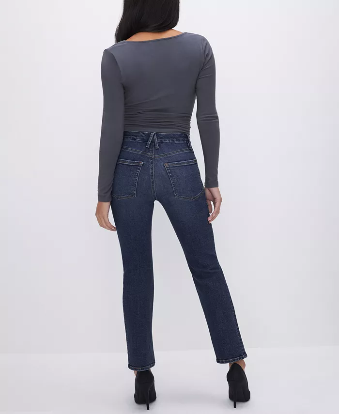 Alfani Good American Petite Good Mid-Rise Straight Jeans Women's Fashion Shoes & Accessories