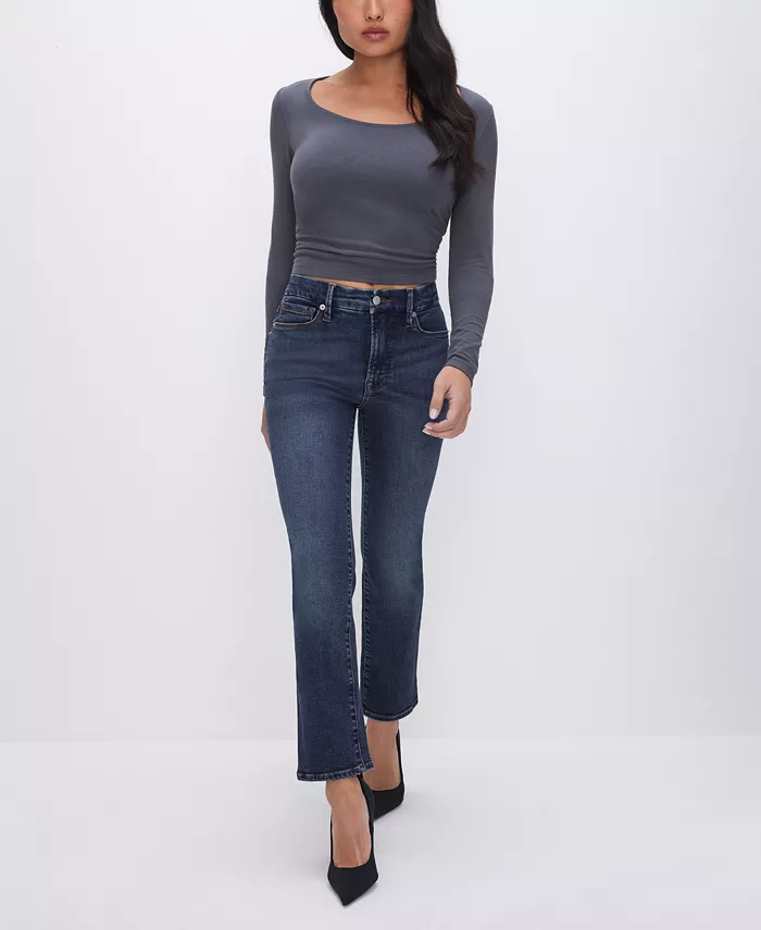 Alfani Good American Petite Good Mid-Rise Straight Jeans Women's Fashion Shoes & Accessories