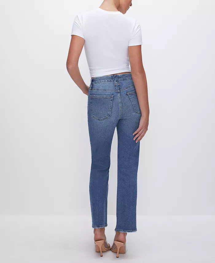 Alfani Good American Women's Always Fits Good Legs Straight-Leg Jeans Women's Fashion Shoes & Accessories