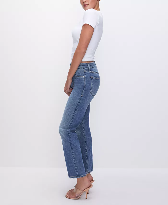 Alfani Good American Women's Always Fits Good Legs Straight-Leg Jeans Women's Fashion Shoes & Accessories