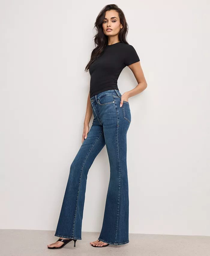 Alfani Good American Women's Good Legs Flare Jeans Women's Fashion Shoes & Accessories