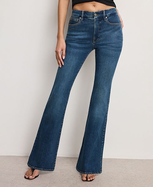 alfani Good American Women's Good Legs Flare Jeans Women's Fashion Shoes & Accessories