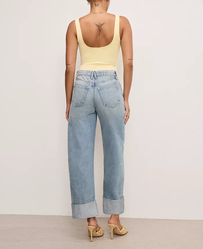 Alfani Good American Women's Good Standard Relaxed-Fit Barrel Jeans Women's Fashion Shoes & Accessories