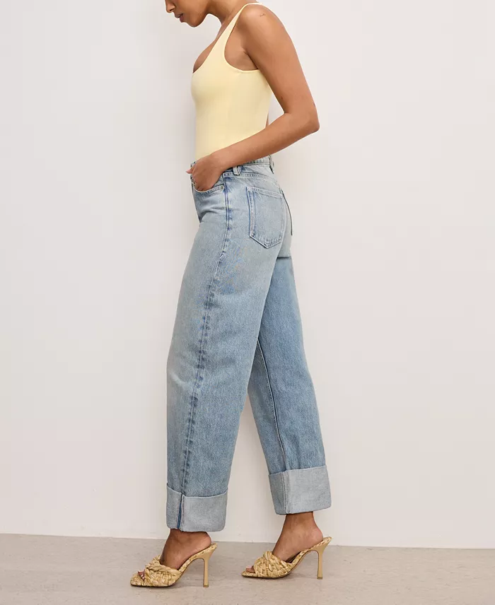 Alfani Good American Women's Good Standard Relaxed-Fit Barrel Jeans Women's Fashion Shoes & Accessories