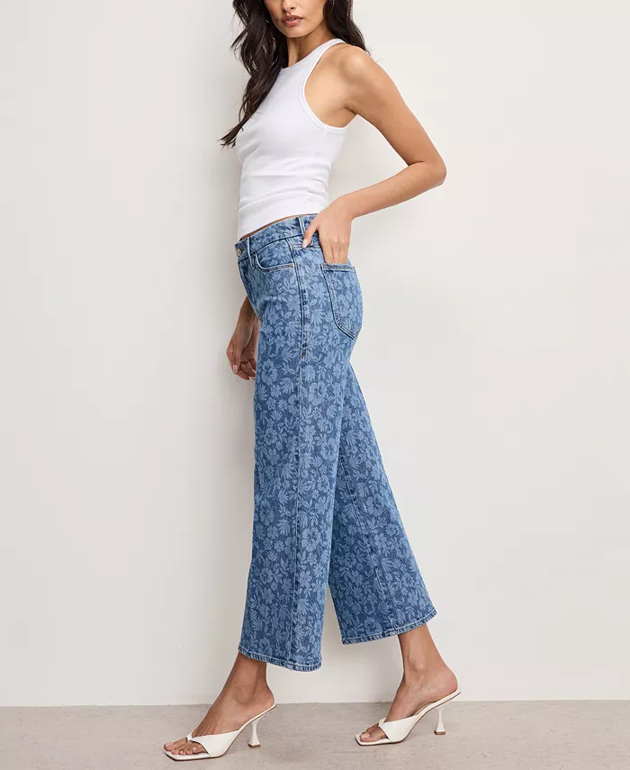 Alfani Good American Women's Good Waist Cropped Palazzo Jeans Women's Fashion Shoes & Accessories
