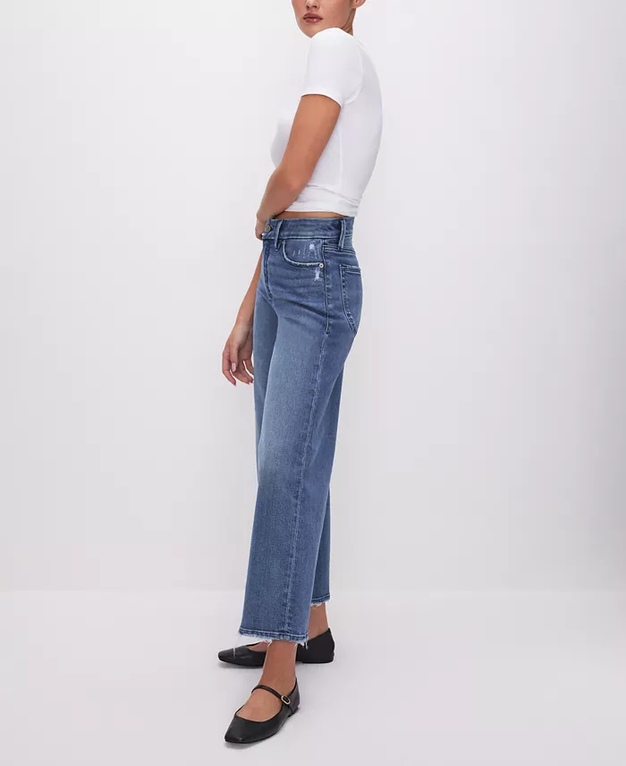 Alfani Good American Women's Good Waist Palazzo Cropped Jeans Women's Fashion Shoes & Accessories