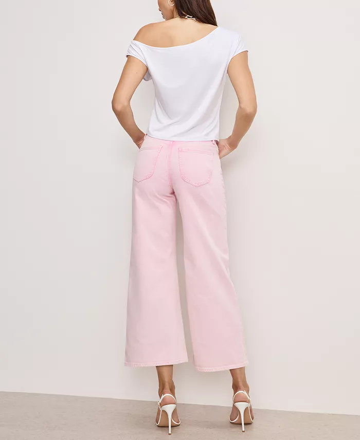 Alfani Good American Women's Good Waist Palazzo Cropped Jeans Women's Fashion Shoes & Accessories