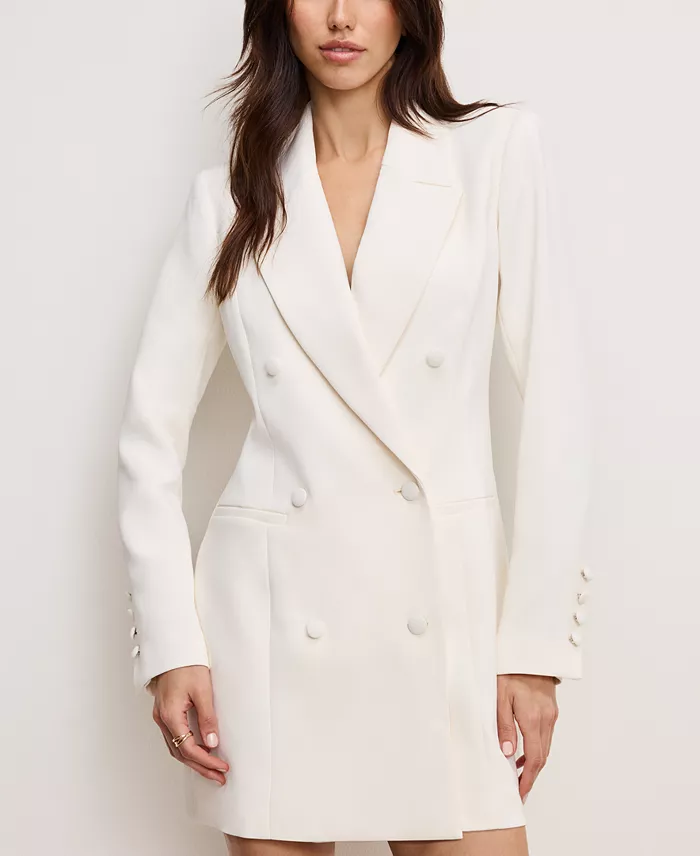 Alfani Good American Women's Luxe Suiting Exec Blazer Dress Women's Fashion Shoes & Accessories