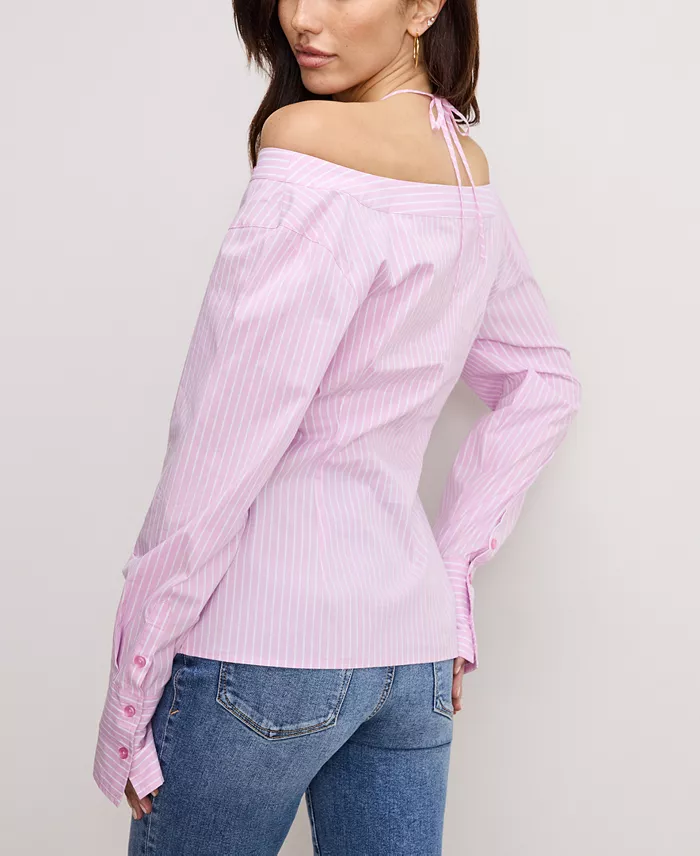 Alfani Good American Women's Off-The-Shoulder Long-Sleeve Top Women's Fashion Shoes & Accessories