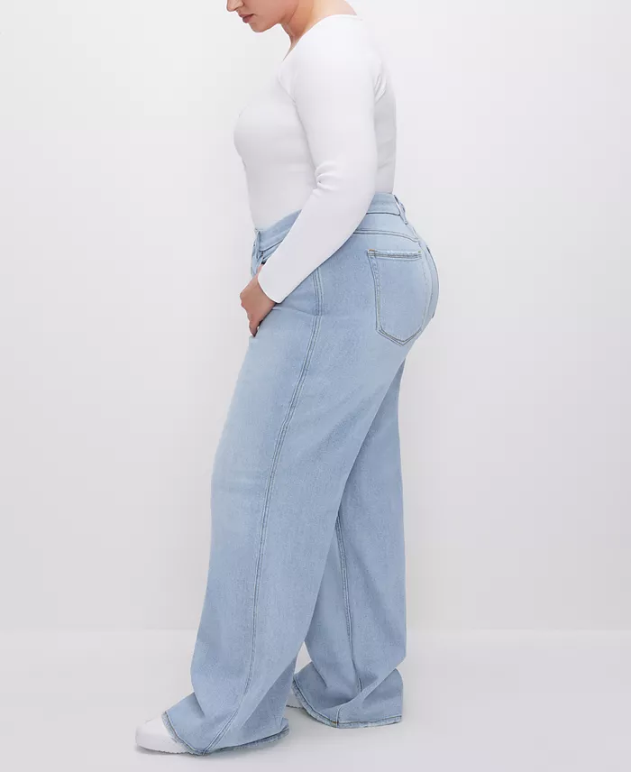 Alfani Good American Women's Skate High-Rise Wide-Leg Jeans Women's Fashion Shoes & Accessories