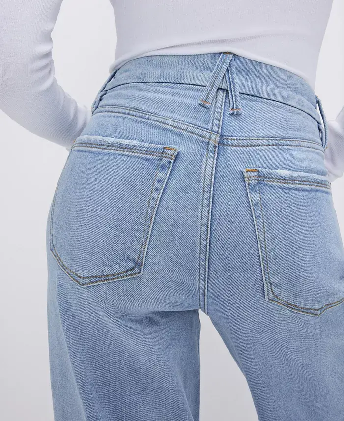 Alfani Good American Women's Skate High-Rise Wide-Leg Jeans Women's Fashion Shoes & Accessories