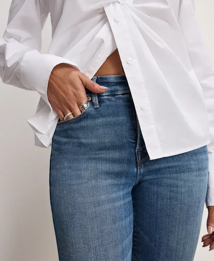 Alfani Good American Women's Soft Tech Good Bootcut Jeans Women's Fashion Shoes & Accessories
