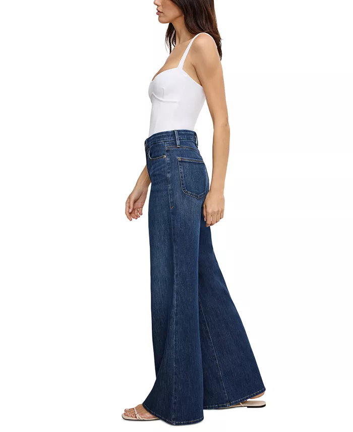 Alfani Good American Women's Soft-Tech Good Waist Palazzo Jeans Women's Fashion Shoes & Accessories