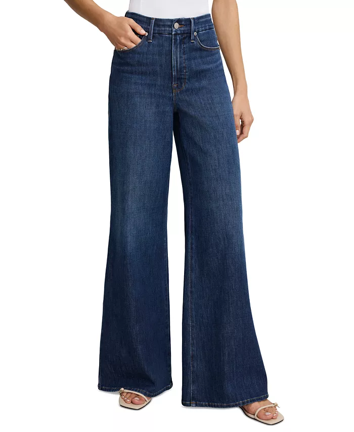 Alfani Good American Women's Soft-Tech Good Waist Palazzo Jeans Women's Fashion Shoes & Accessories
