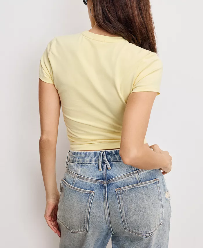 Alfani Good American Women's Super Stretch Baby T-Shirt Women's Fashion Shoes & Accessories