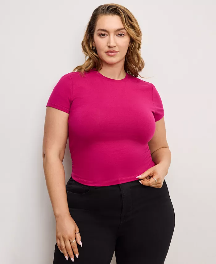 Alfani Good American Women's Super Stretch Baby T-Shirt Women's Fashion Shoes & Accessories