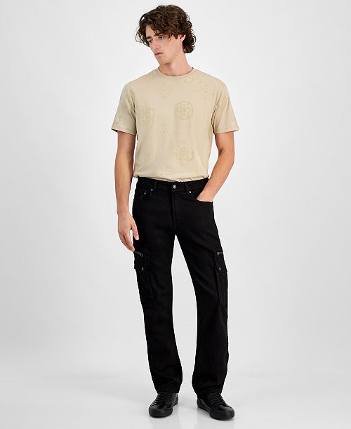 GUESS Men's Mateo Zip Denim Cargo Pants Men's Fashion & Accessories