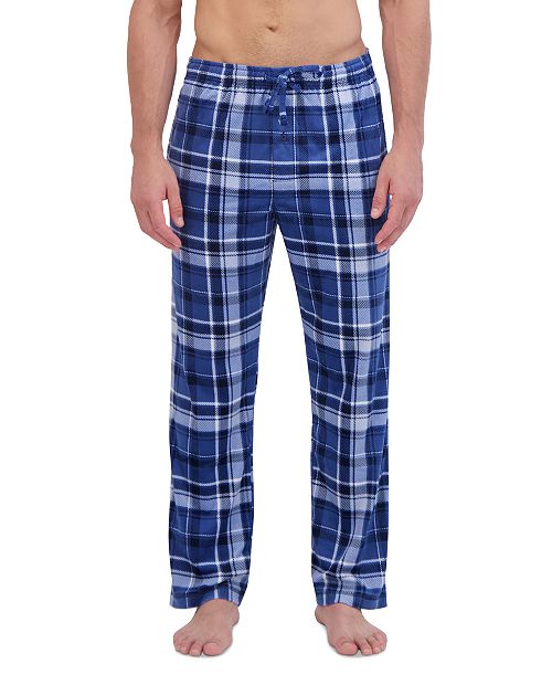 alfani Hanes Men's Ultra Soft Plaid Brushed Fleece Pajama Pants Men's Fashion & Accessories