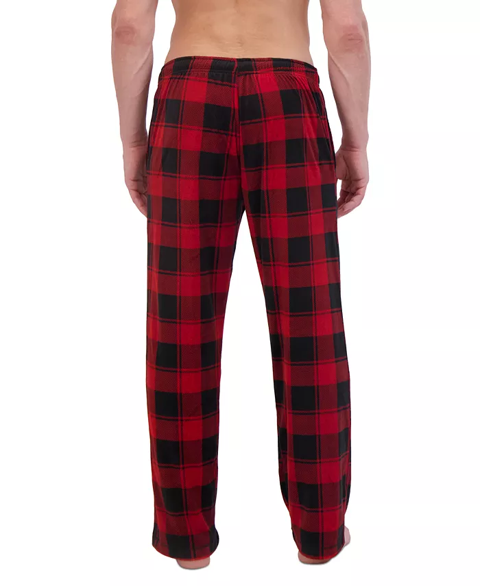 Alfani Hanes Men's Ultra Soft Plaid Brushed Fleece Pajama Pants Men's Fashion & Accessories