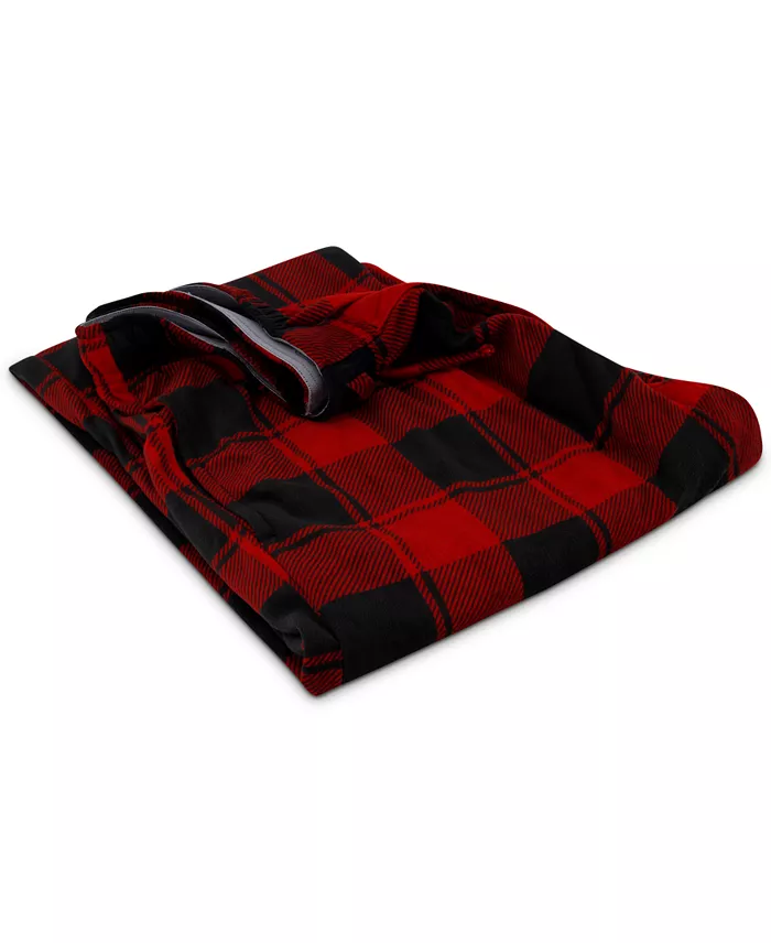 Alfani Hanes Men's Ultra Soft Plaid Brushed Fleece Pajama Pants Men's Fashion & Accessories