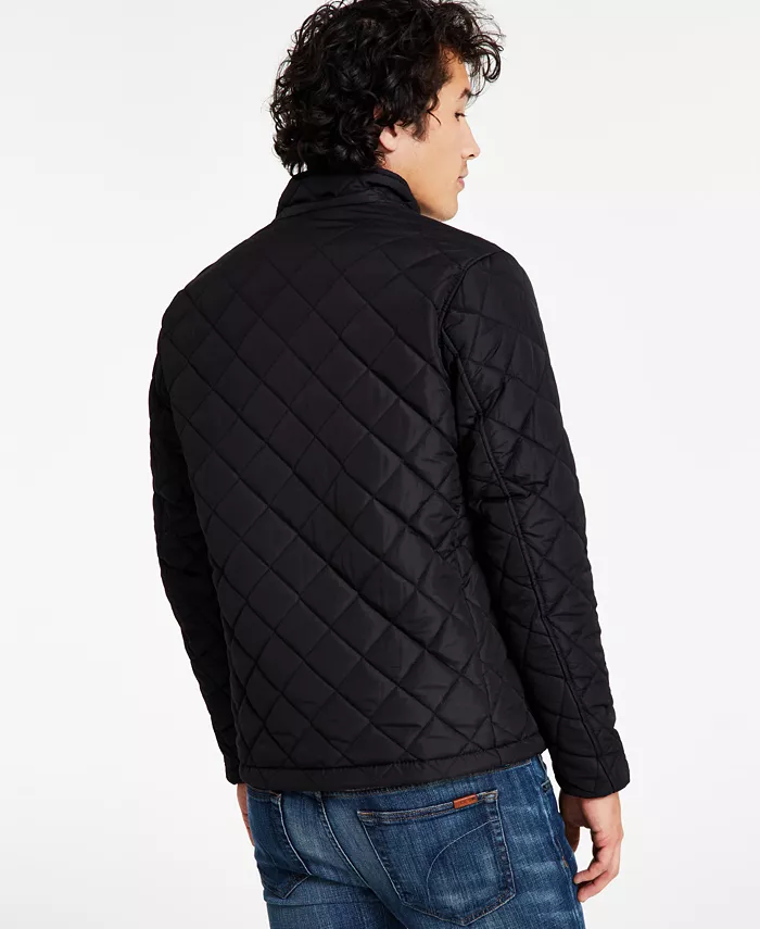 Alfani Hawke & Co. Men's Diamond Quilted Heritage Jacket Created For Macy's Men's Fashion & Accessories