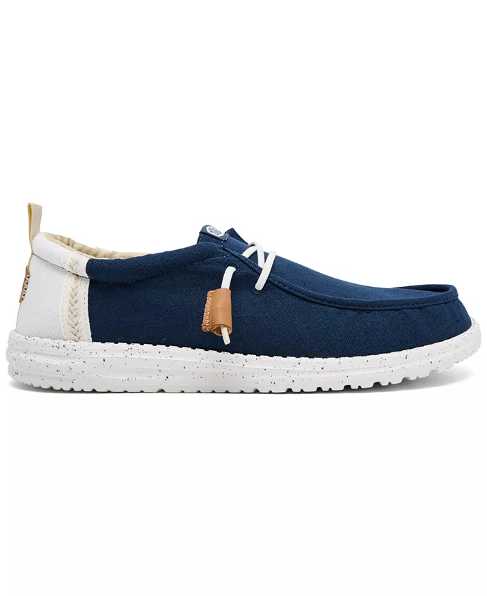 Alfani Hey Dude Men's Wally Craft Linen Casual Moccasin Sneakers From Finish Line Brands