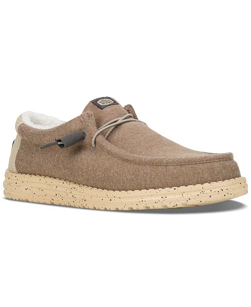 alfani Hey Dude Men's Wally Warmth Knit Casual Moccasin Sneakers from Finish Line Brands