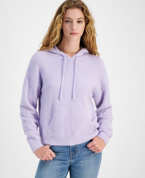 alfani Hippie Rose Juniors' Dropped-Shoulder Hoodie Juniors'