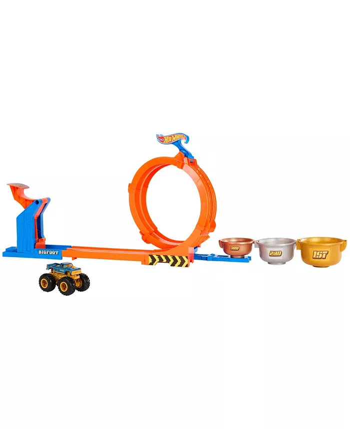 Alfani Hot Wheels Monster Trucks Loop-And-Flip Trophy Challenge Playset All Toys