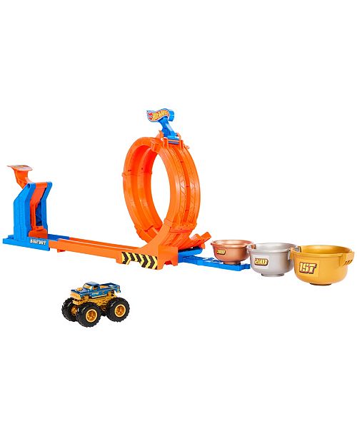 alfani Hot Wheels Monster Trucks Loop-And-Flip Trophy Challenge Playset All Toys