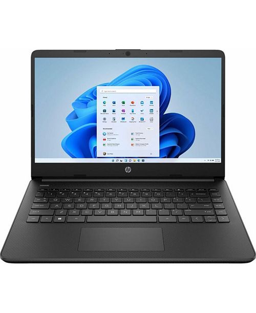 alfani HP 14-dq3110nr 14" HD Laptop Intel Celeron N4500 1.1GHz 4GB RAM 64GB eMMC Windows 11 Home S Mode Jet Black Electronics