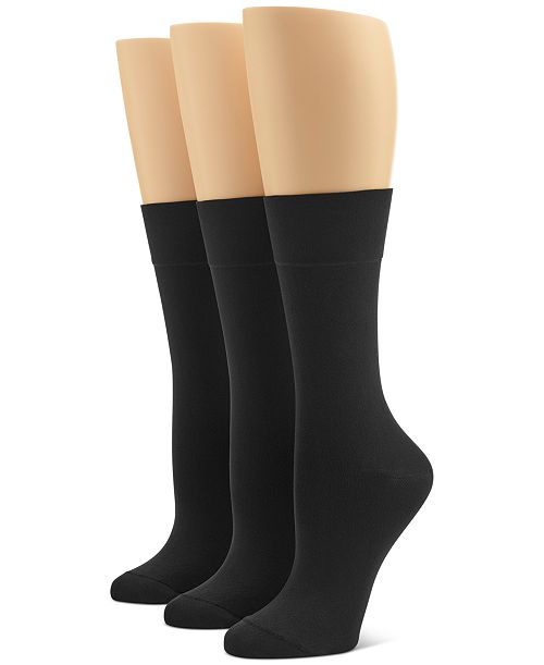 alfani Hue Women's 3-Pk. Ultra-Smooth Crew Socks Women's Fashion Shoes & Accessories