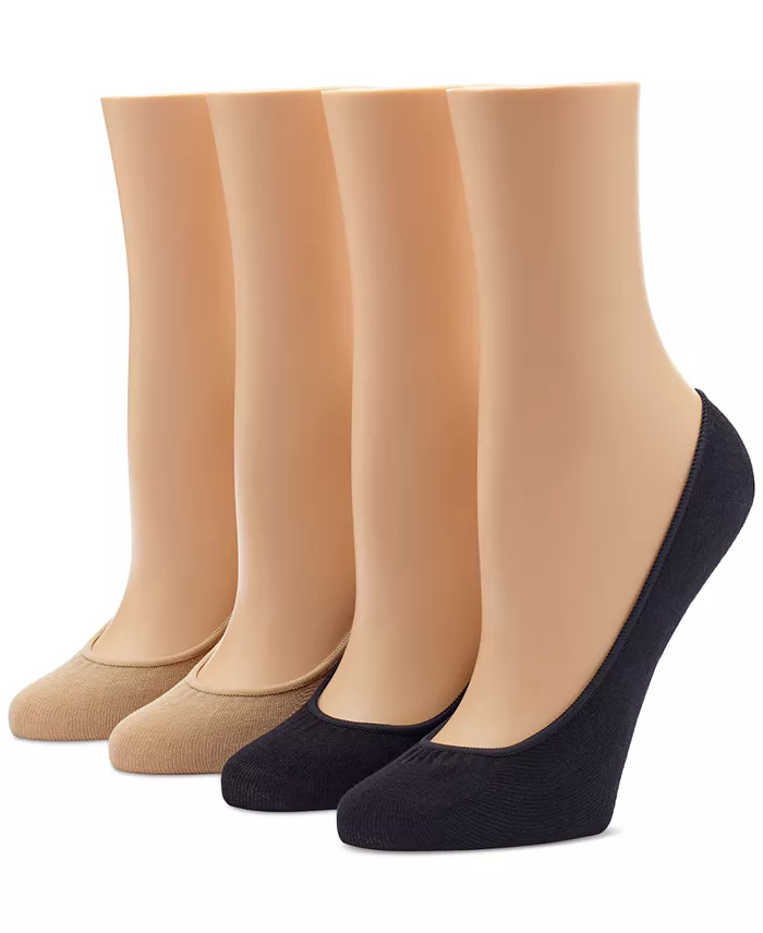 Alfani Hue Women's Hidden Cotton No Show 4 Pack Socks Women's Fashion Shoes & Accessories