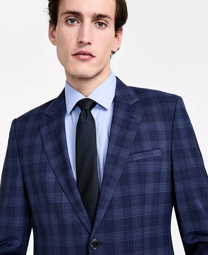 Alfani HUGO By Hugo Boss Men's Modern-Fit Wool Plaid Suit Jacket Men's Fashion & Accessories