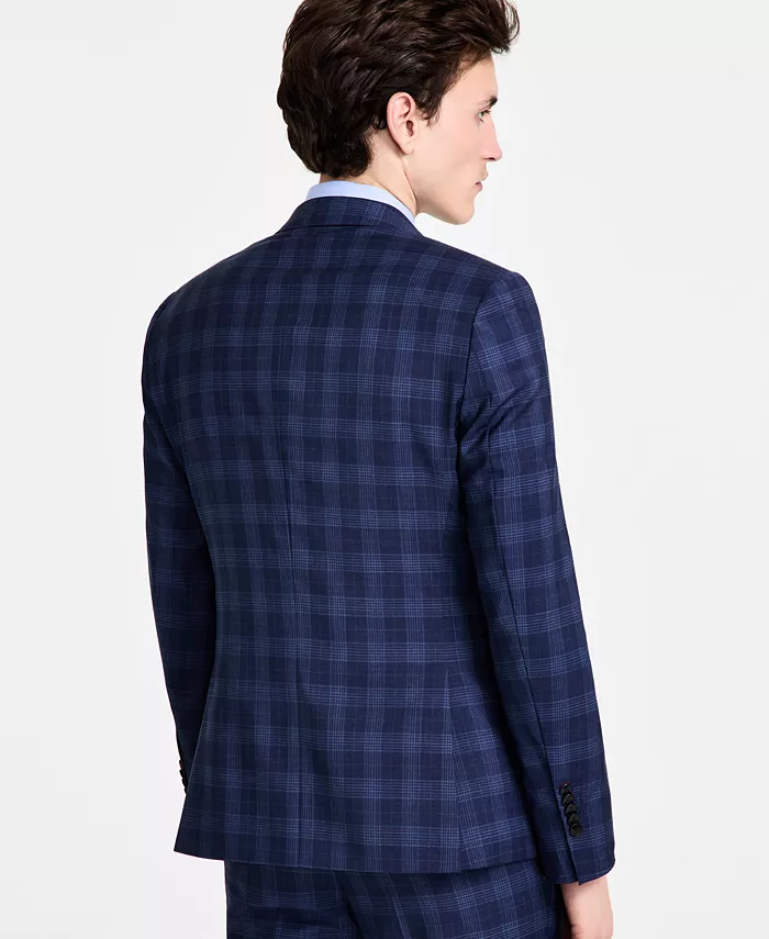 Alfani HUGO By Hugo Boss Men's Modern-Fit Wool Plaid Suit Jacket Men's Fashion & Accessories