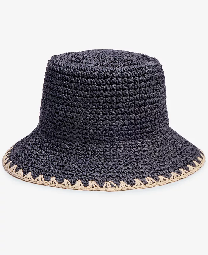 Alfani I.N.C. International Concepts Crochet Bucket Hat With Whipstitch Trim Exclusively At Macy's Women's Fashion Shoes & Accessories